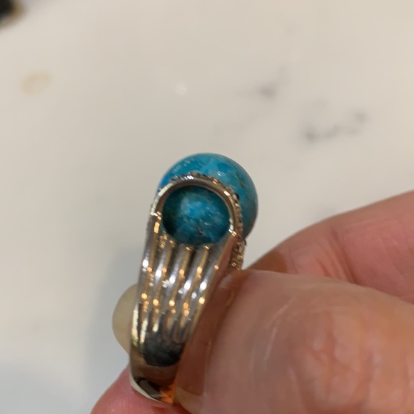 Sterling Silver Turquoise & Marcasite - Picture 4 of 5